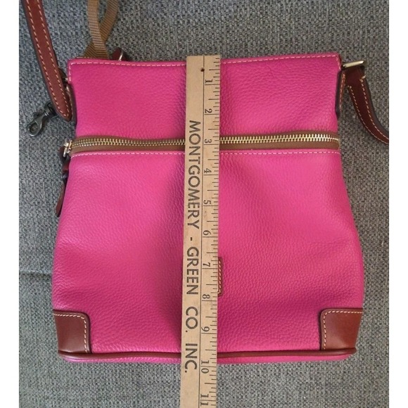 Dooney & Bourke Pebble Grain Leather Crossbody Inner Pockets Pink - Picture 14 of 16
